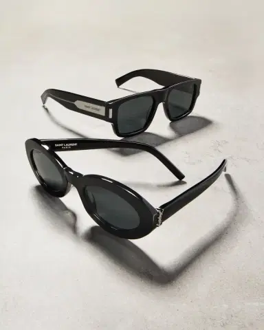 Saint Laurent Men's SL 659 Acetate Rectangle Sunglasses | Thumbnail 3
