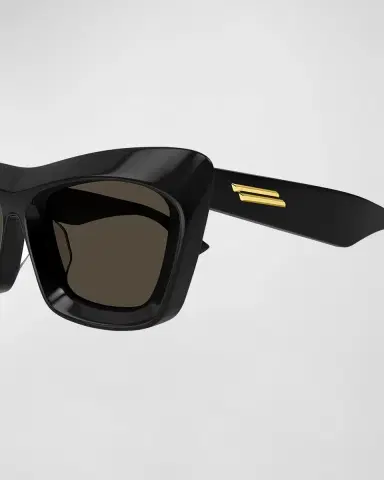 Bottega Veneta Beveled Acetate Rectangle Sunglasses | Thumbnail 2 Bottega Veneta Beveled Acetate Rectangle Sunglasses | Thumbnail 2