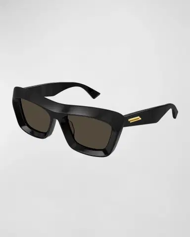 Bottega Veneta Beveled Acetate Rectangle Sunglasses | Thumbnail 3 Bottega Veneta Beveled Acetate Rectangle Sunglasses | Thumbnail 3