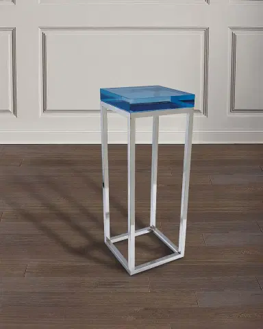 Port 68 Drake Acrylic & Polished Nickel Accent Table | Thumbnail 2