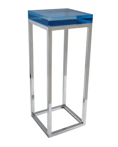 Port 68 Drake Acrylic & Polished Nickel Accent Table | Thumbnail 1