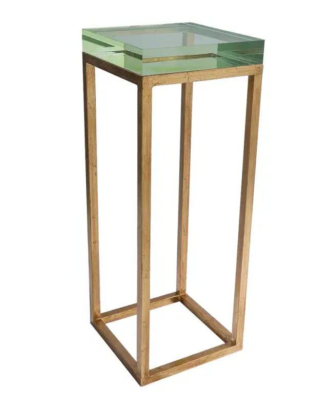 Port 68 Drake Acrylic & Gold Leaf Accent Table