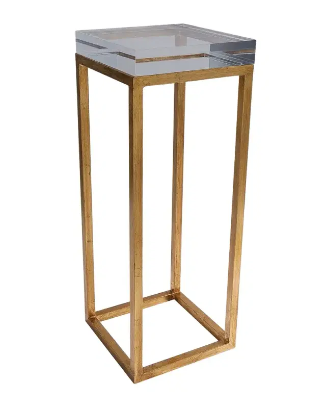 Port 68 Drake Acrylic & Gold Leaf Accent Table