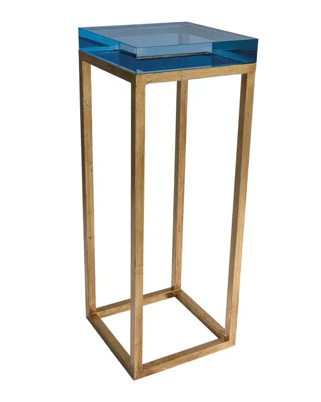 Port 68 Drake Acrylic & Gold Leaf Accent Table