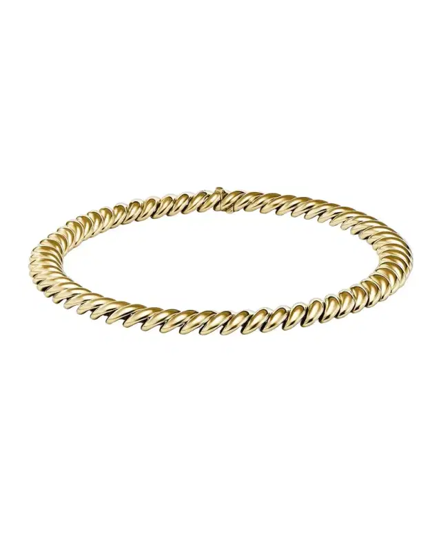 Sculpted Cable Necklace in 18K Gold, 14mm, 18"L