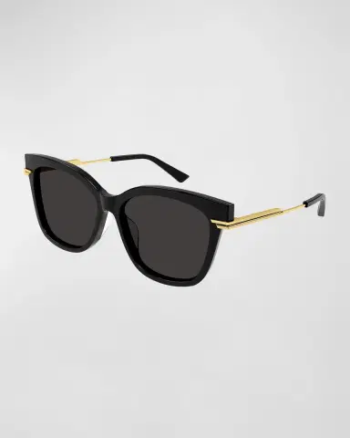 Bottega Veneta Engraved Logo Acetate & Metal Cat-Eye Sunglasses | Thumbnail 2