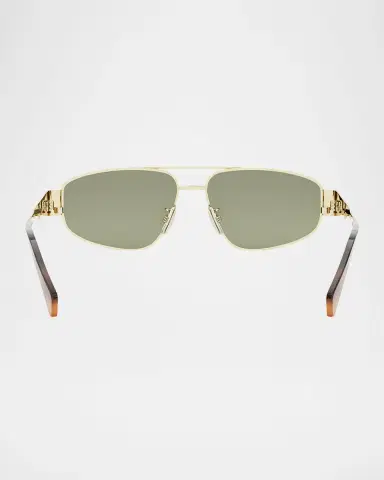 Celine Men's Triomphe Pilot Metal Sunglasses | Thumbnail 5 Celine Men's Triomphe Pilot Metal Sunglasses | Thumbnail 5
