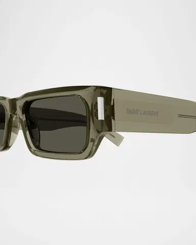 Saint Laurent Men's SL 660 Acetate Rectangle Sunglasses | Thumbnail 2