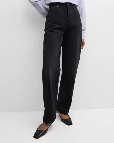 TOTEME Mid-Rise Twisted Seam Straight-Leg Jeans | Thumbnail 2 TOTEME Mid-Rise Twisted Seam Straight-Leg Jeans | Thumbnail 2