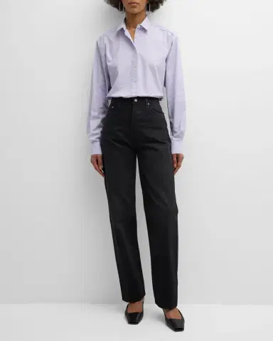 TOTEME Mid-Rise Twisted Seam Straight-Leg Jeans | Thumbnail 3 TOTEME Mid-Rise Twisted Seam Straight-Leg Jeans | Thumbnail 3