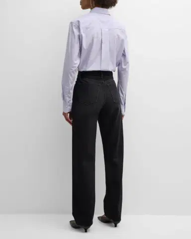 TOTEME Mid-Rise Twisted Seam Straight-Leg Jeans | Thumbnail 4 TOTEME Mid-Rise Twisted Seam Straight-Leg Jeans | Thumbnail 4