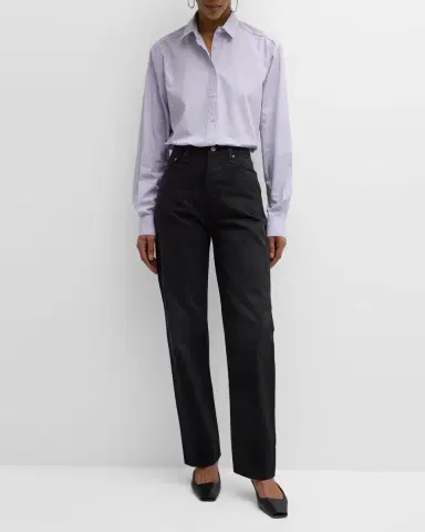 TOTEME Mid-Rise Twisted Seam Straight-Leg Jeans | Thumbnail 7 TOTEME Mid-Rise Twisted Seam Straight-Leg Jeans | Thumbnail 7