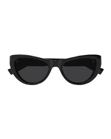 Saint Laurent Sleek Logo Plastic Cat-Eye Sunglasses | Thumbnail 1