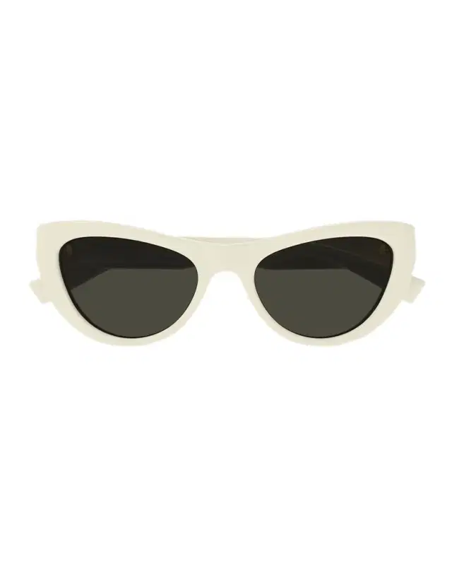Saint Laurent Sleek Logo Plastic Cat-Eye Sunglasses