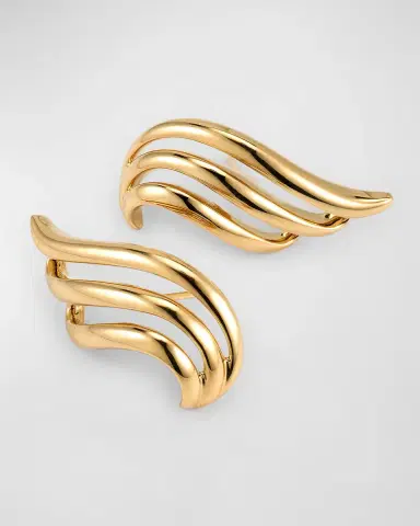 Anita Ko 18K Large Wave Earrings | Thumbnail 3
