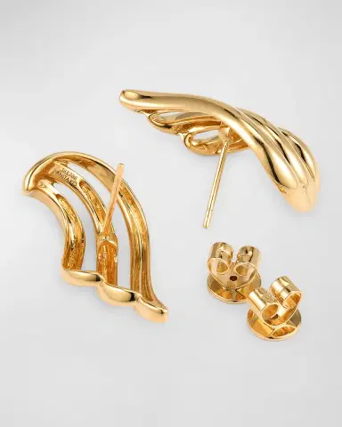 Anita Ko 18K Large Wave Earrings | Thumbnail 4