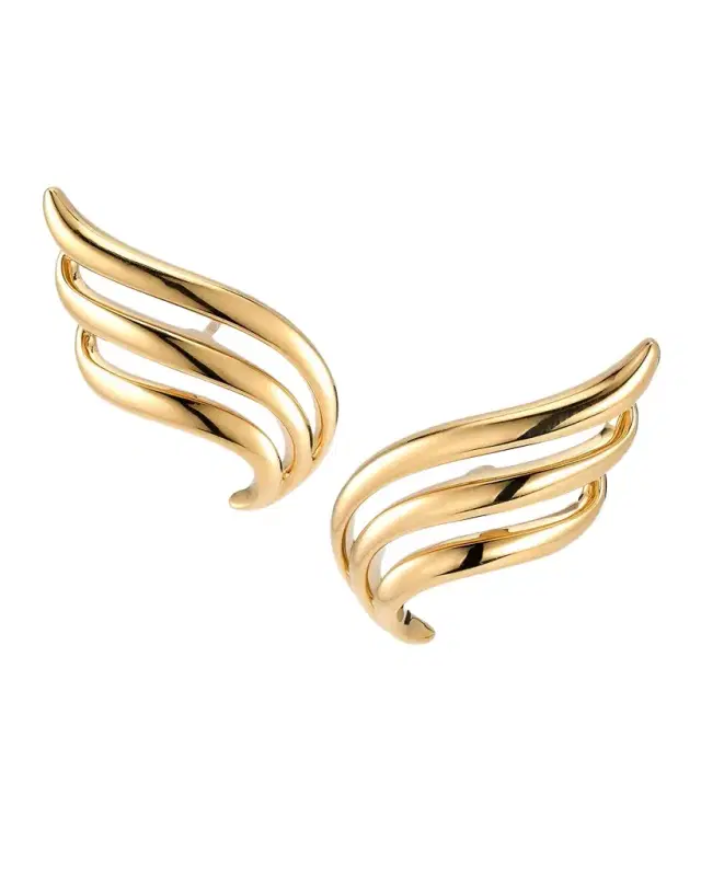 18K Large Wave Earrings
