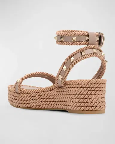 Valentino Garavani Rockstud Leather Ankle-Strap Espadrilles | Thumbnail 3 Valentino Garavani Rockstud Leather Ankle-Strap Espadrilles | Thumbnail 3