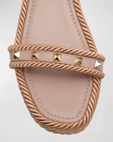 Valentino Garavani Rockstud Leather Ankle-Strap Espadrilles | Thumbnail 6 Valentino Garavani Rockstud Leather Ankle-Strap Espadrilles | Thumbnail 6