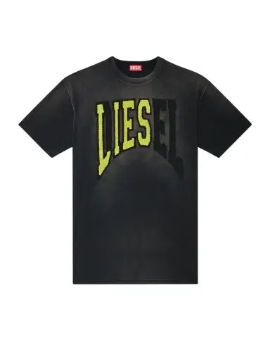 Diesel Men's T-WASH-N Logo Applique T-Shirt | Thumbnail 1 Diesel Men's T-WASH-N Logo Applique T-Shirt | Thumbnail 1