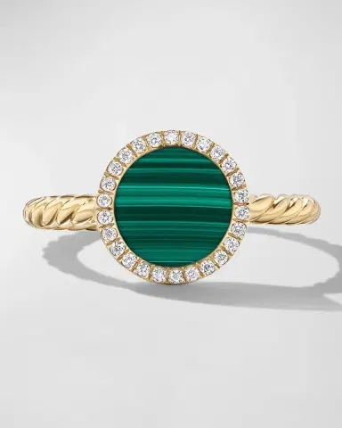 David Yurman DY Elements Ring with Gemstone and Diamonds in 18K Gold, 11mm | Thumbnail 3