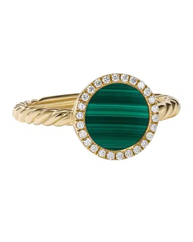 David Yurman DY Elements Ring with Gemstone and Diamonds in 18K Gold, 11mm | Thumbnail 1