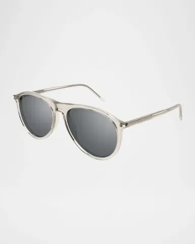 Saint Laurent Men's Sl 667 Acetate Oval Sunglasses | Thumbnail 3 Saint Laurent Men's Sl 667 Acetate Oval Sunglasses | Thumbnail 3