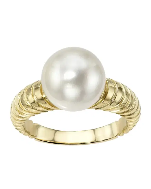 Classic South Sea Pearl Modern Love Ring