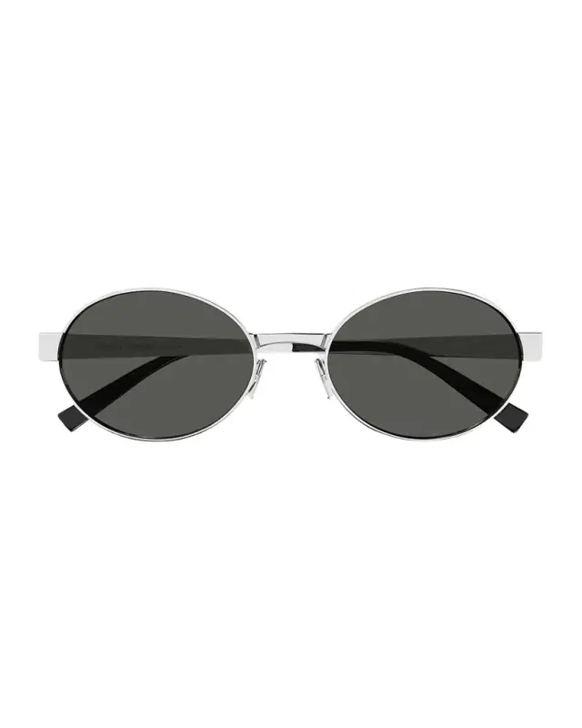 Saint Laurent Logo Metal Oval Sunglasses
