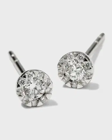 Mémoire 18k White Gold Diamond Bouquet Stud Earrings, 0.20tcw | Thumbnail 2