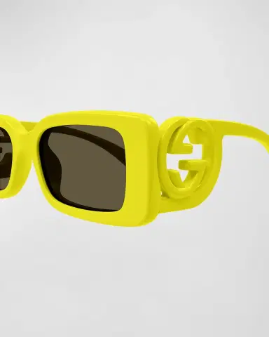 Gucci Monochrome GG Rectangle Acetate Sunglasses | Thumbnail 2 Gucci Monochrome GG Rectangle Acetate Sunglasses | Thumbnail 2