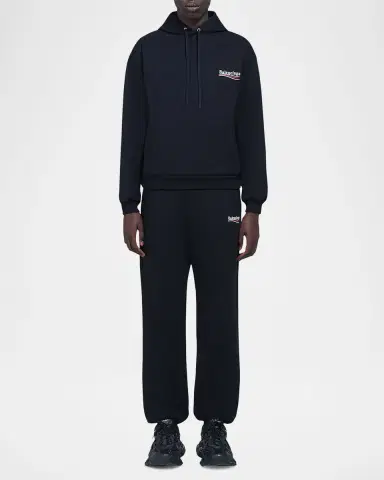 Balenciaga Men 's Political Campaign Logo Hoodie | Thumbnail 2