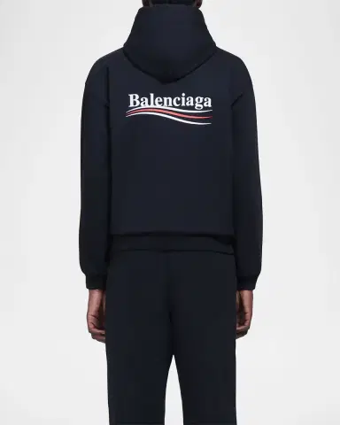 Balenciaga Men 's Political Campaign Logo Hoodie | Thumbnail 3