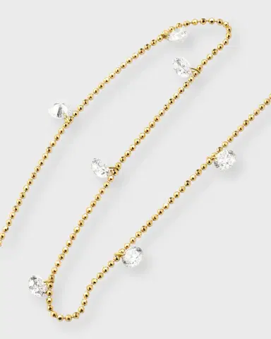 Graziela Gems 18K Yellow Gold Five-Station Floating Diamond Necklace (18K YG Small Floating Necklace) | Thumbnail 2 Graziela Gems 18K Yellow Gold Five-Station Floating Diamond Necklace (18K YG Small Floating Necklace) | Thumbnail 2