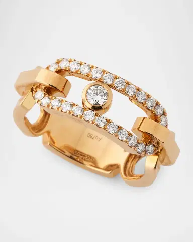 Messika MOVE LINK 18K ROSE GOLD DIAMOND RING | Thumbnail 3 Messika MOVE LINK 18K ROSE GOLD DIAMOND RING | Thumbnail 3
