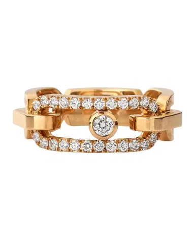 Messika MOVE LINK 18K ROSE GOLD DIAMOND RING | Thumbnail 1 Messika MOVE LINK 18K ROSE GOLD DIAMOND RING | Thumbnail 1