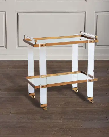 Port 68 Tuscany Brass Bar Cart | Thumbnail 2 Port 68 Tuscany Brass Bar Cart | Thumbnail 2