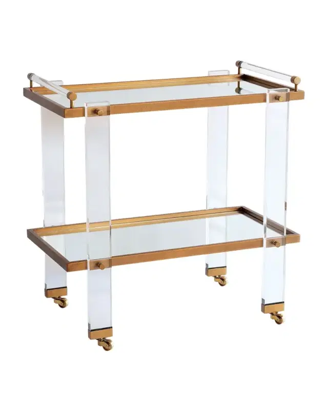 Port 68 Tuscany Brass Bar Cart