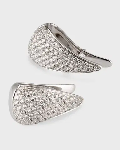 Anita Ko 18K White Gold Pave Claw Earrings | Thumbnail 2