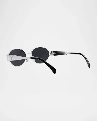 Celine Men's Triomphe Metal Oval Sunglasses | Thumbnail 2 Celine Men's Triomphe Metal Oval Sunglasses | Thumbnail 2