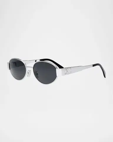 Celine Men's Triomphe Metal Oval Sunglasses | Thumbnail 3 Celine Men's Triomphe Metal Oval Sunglasses | Thumbnail 3