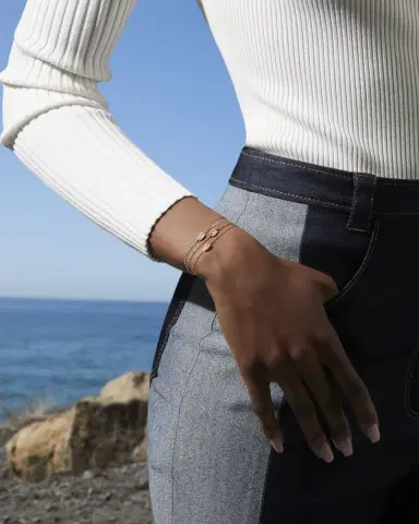 Anita Ko 18k White Gold Small Palm Leaf Bracelet | Thumbnail 4