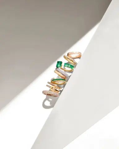 Walters Faith Ottoline Rose Gold Band Ring with Gypsy-Set Baguettes | Thumbnail 5