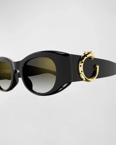 Cartier Panthère C-Logo Acetate Cat-Eye Sunglasses | Thumbnail 2 Cartier Panthère C-Logo Acetate Cat-Eye Sunglasses | Thumbnail 2