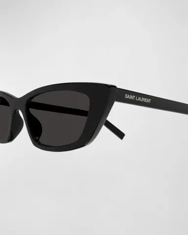 Saint Laurent Sleek Acetate Cat-Eye Sunglasses | Thumbnail 2