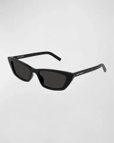 Saint Laurent Sleek Acetate Cat-Eye Sunglasses | Thumbnail 3