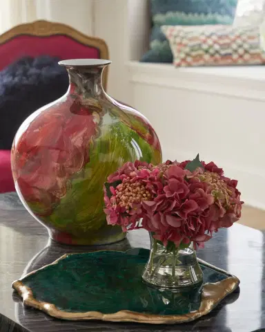 Winward Home Handpainted Abstract Floral Vase | Thumbnail 1