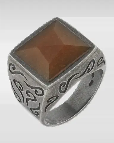 Marco Dal Maso Men 's Ara Square Gemstone Ring | Thumbnail 2