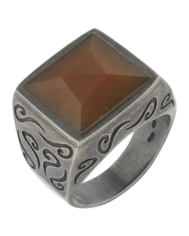 Men 's Ara Square Gemstone Ring
