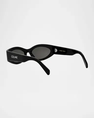 Celine Men's Monochroms Acetate Oval Sunglasses | Thumbnail 2 Celine Men's Monochroms Acetate Oval Sunglasses | Thumbnail 2